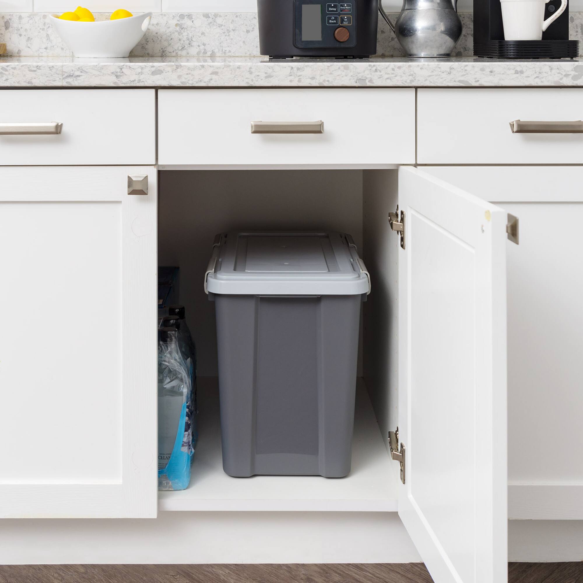 Iris® 30 lbs. Airtight Pet Food Container with Scoop, Gray